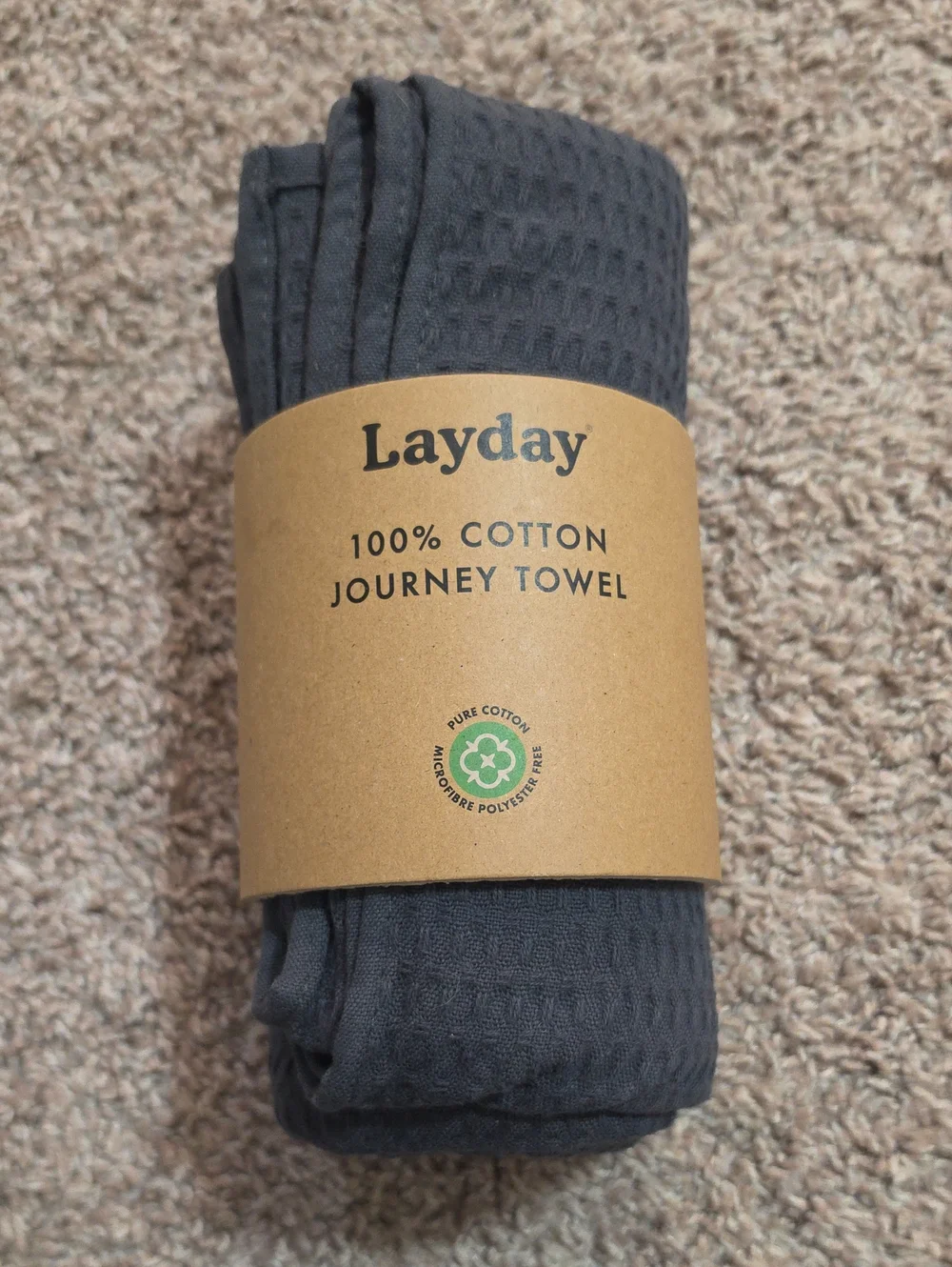 NWT Layday Rover Packable Beach Towel waffle Weave 67